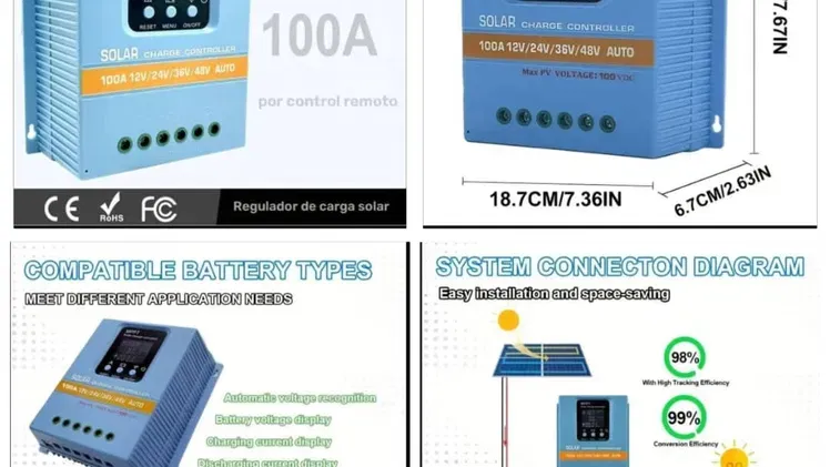 ️Controlador de Carga Solar MPPT - 100A