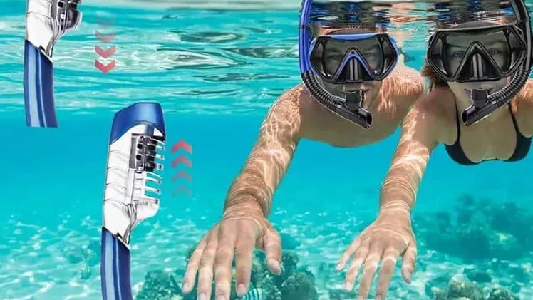 Juego de buceo , máscara de cristal templado y snorkel
