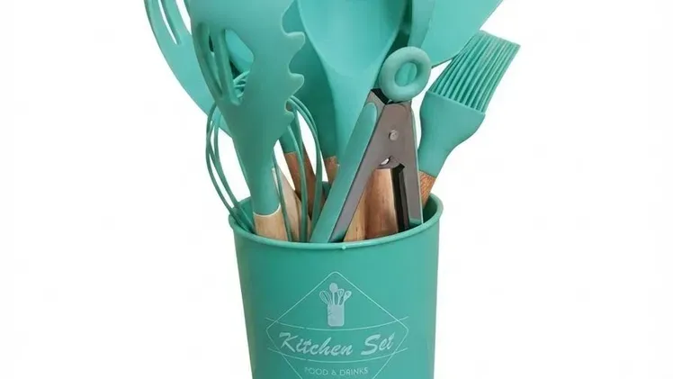 Set de utensilios de cocina de silicona (12 piezas) en 11000cup