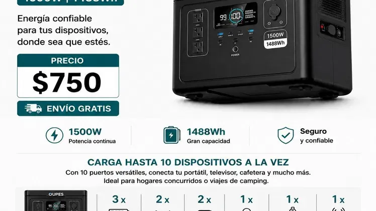 Estacion oupes 1500W..envío incluido